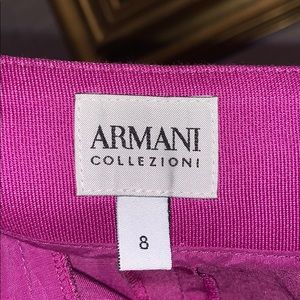 ARMANI Silk Pants ankle DressCasual size 8 Fuchsia